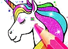 Unicorn Coloring Book Glitter