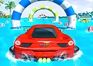 Water Surfing Car Stunts Car Racing Game