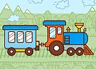 Trains For Kids Coloring
