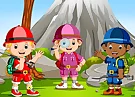 Kids Camping Hidden Stars