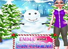 Emma And Snowman Christmas